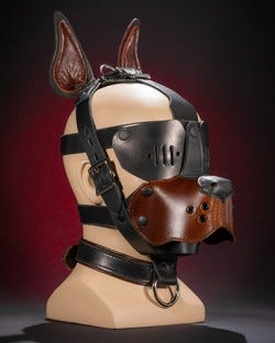 Bondage Dog Muzzle - Brown