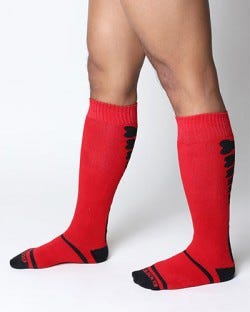 Kennel Club Bones Knee High Socks - Red